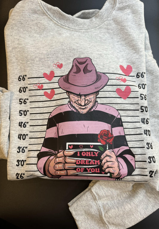 Freddy Krueger Valentine's Sweatshirt